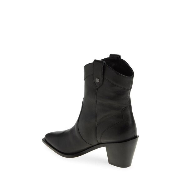 🆕7 FOR ALL MANKIND FREE PEOPLE Western Cowboy Bootie Ankle Boot 6 Black - Picture 2 of 16